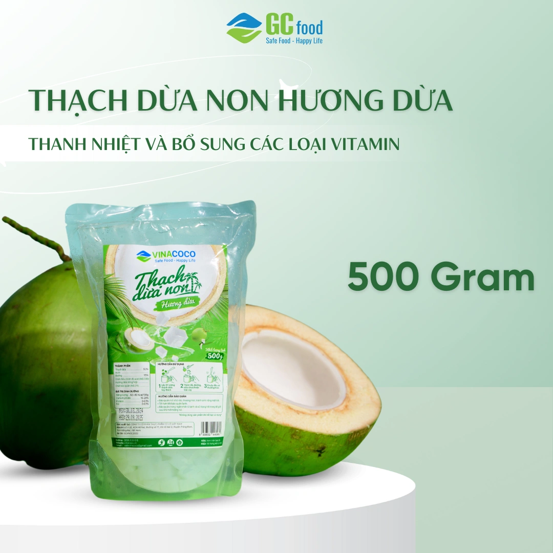 Thạch dừa Hương dừa Túi 500gr - Hình ảnh 2