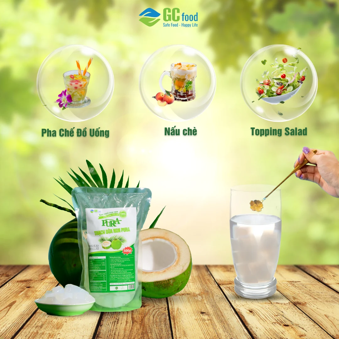 Thạch dừa Hương chanh dây Túi 500gr - Hình ảnh 4