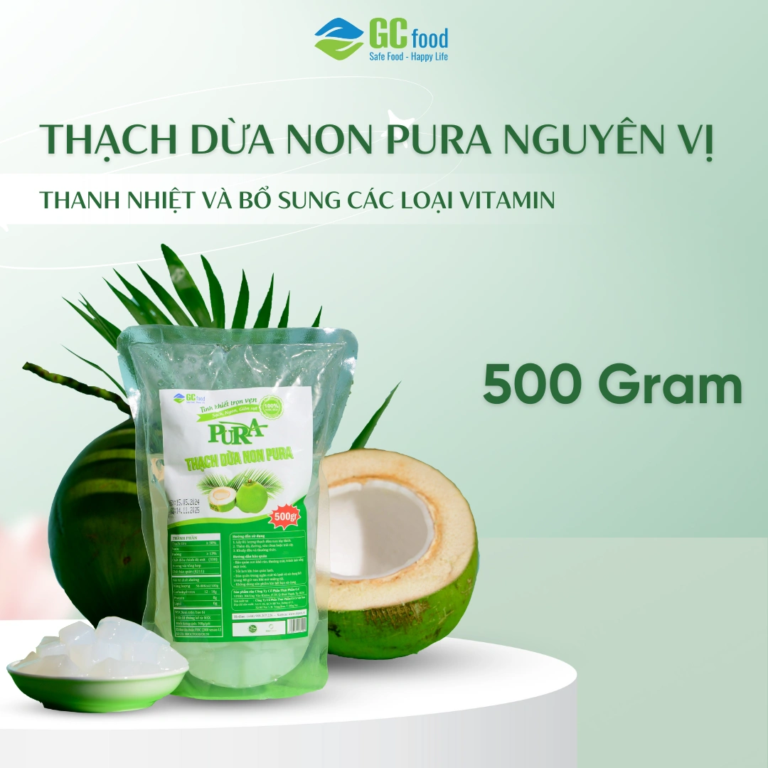 Thạch Dừa Non Pura Túi 500gr - Hình ảnh 2